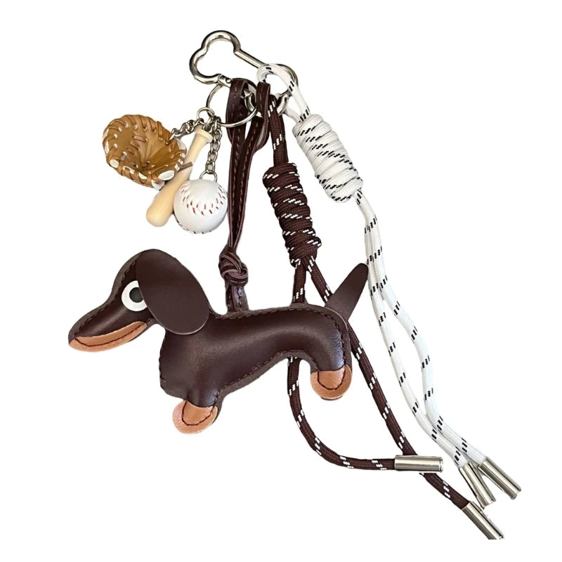 Mini Dachshund Dog Keychain 🐾