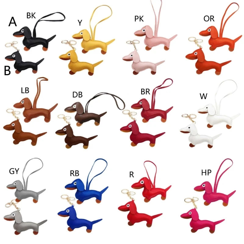 Mini Dachshund Dog Keychain 🐾