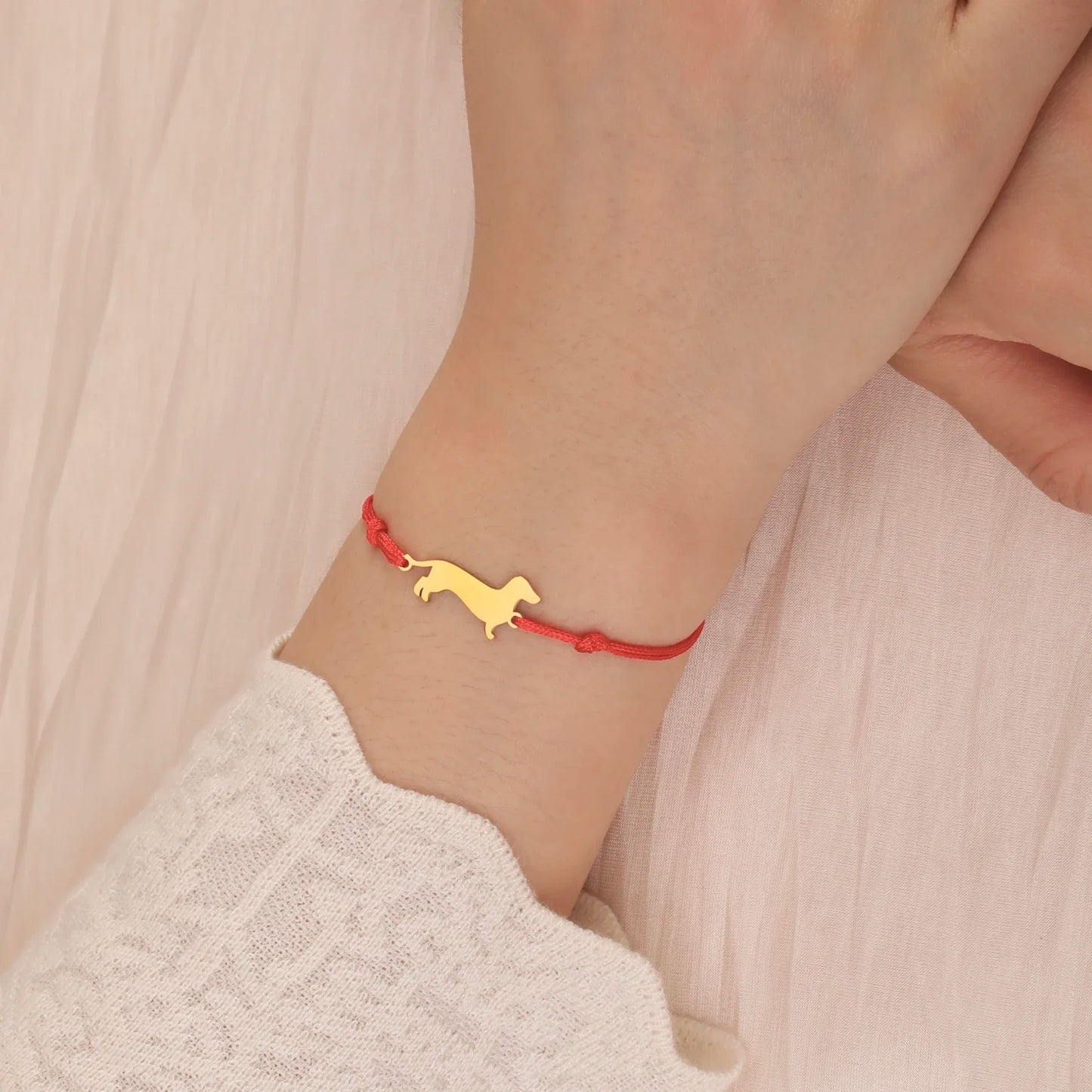 Gold-Plated Dachshund Bracelet 🐾