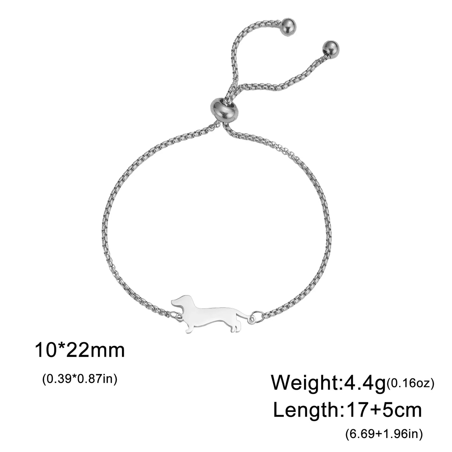 Gold-Plated Dachshund Bracelet 🐾