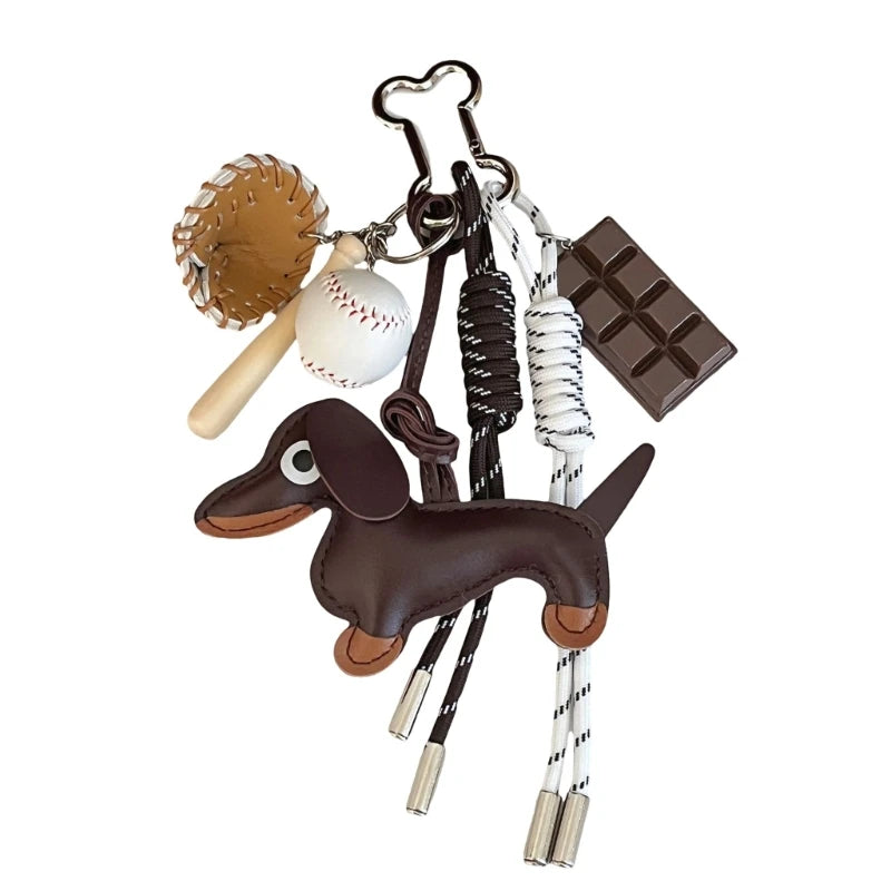 Mini Dachshund Dog Keychain 🐾